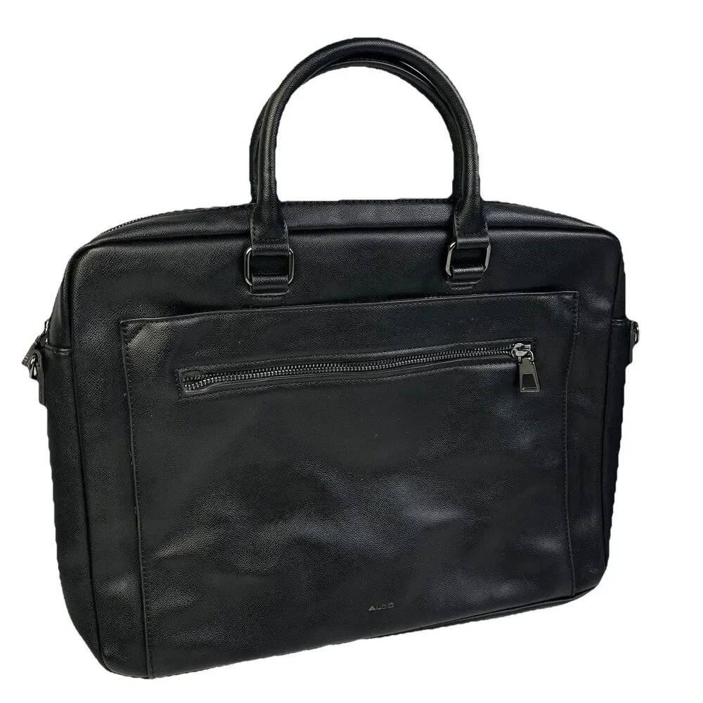 Aldo Messenger Bag Black Laptop Tablet Zipper Pockets